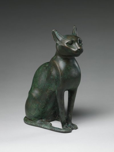 Statuette de chat destinée à contenir un chat momifié, 332-30 avant J.-C. - Egyptian Ptolemaic Period