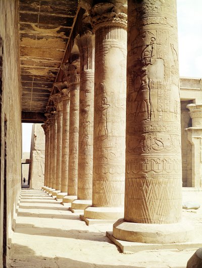 Colonnes dans le Pronaos (Salle Hypostyle) du Temple d