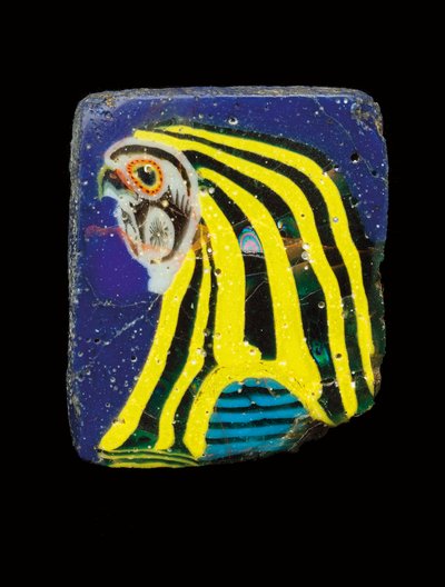 Incrustation de tête de faucon en mosaïque, vers 2e - 1er siècle av. J.-C. - Egyptian Ptolemaic Period