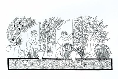 Un jardin égyptien ancien - Egyptian School