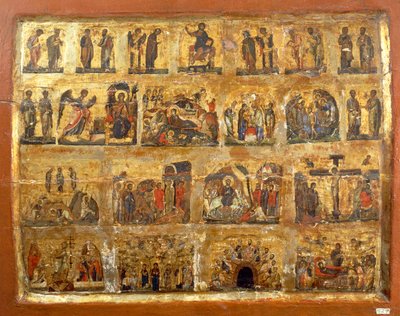 Deesis Row et les Douze Grandes Fêtes - Egyptian School