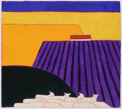 Moutons et Champs de Lavande, 2004 - Eithne Contemporary Artist Donne