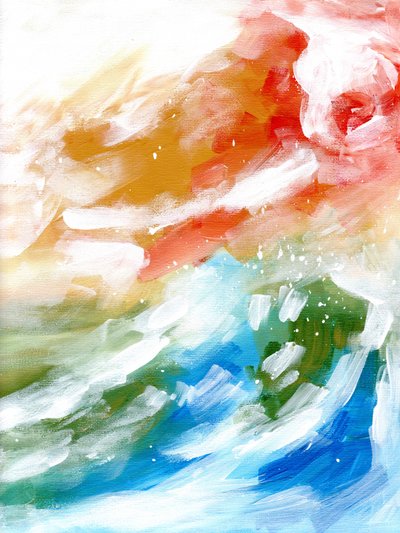Vagues au coucher du soleil - Ejaaz Haniff