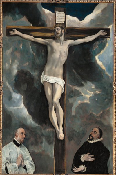 Le Christ en croix et deux donateurs - … - El (1541-1614) Greco