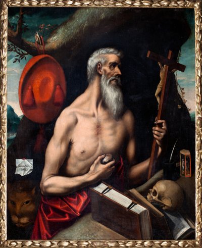 Musée paroissial. Peinture. Saint Jérôme (San Jerónimo). Huile sur toile. Attribué à l