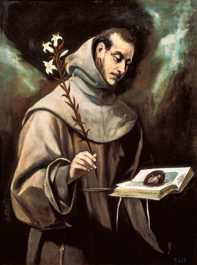 Portrait de Saint Antoine de Padoue - El Greco