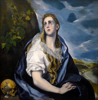 Sainte Marie-Madeleine pénitente, peinture (détail) - El Greco