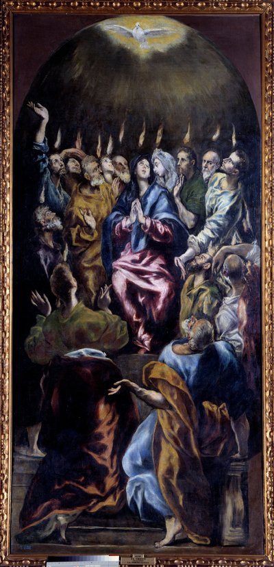 La Pentecôte, peinture par Domenikos Theotokopoulos dit El Greco (1541-1614) 17e siècle. Madrid, Musée du Prado - El Greco
