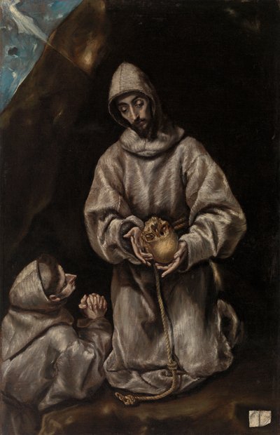Saint François et frère Léo méditant sur la mort - El Greco (Domenikos Theotokopoulos)