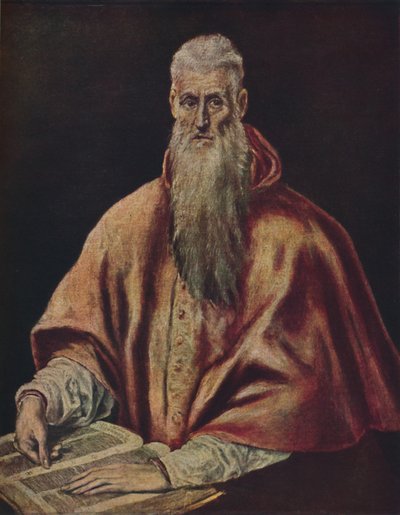 Der Heilige Hieronymus Als Kardinal, Saint Jérôme en cardinal, vers 1590-1600, 1938 - El Greco