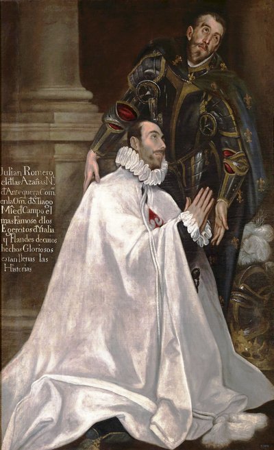 Julián Romero de las Azanas et son saint patron Julian - El Greco