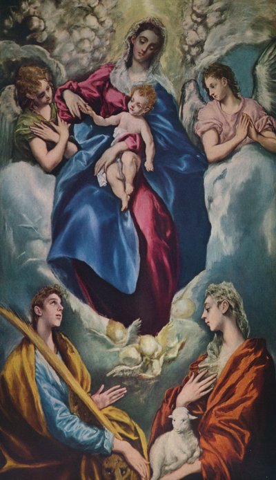 Madone et Enfant avec Sainte Martina et Sainte Agnès, 1597-1599 - El Greco