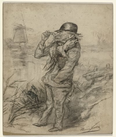 Portrait caricatural du peintre Paul Gabriel - Elchanon Verveer