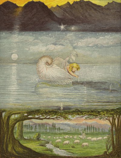 Un bateau doré sur une grande, grande eau (litho en couleur) - Eleanor Fortescue Brickdale