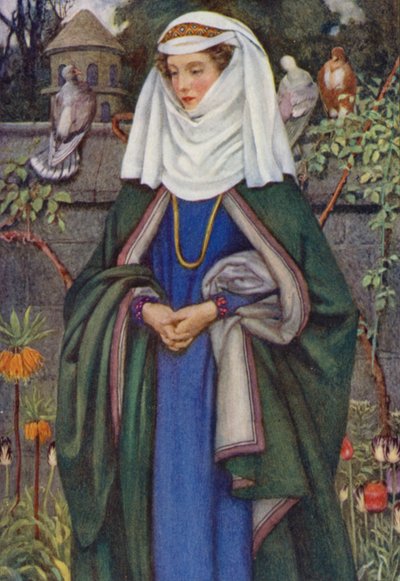 Illustration pour Idylls Of The King par Alfred Lord Tennyson - Eleanor Fortescue Brickdale