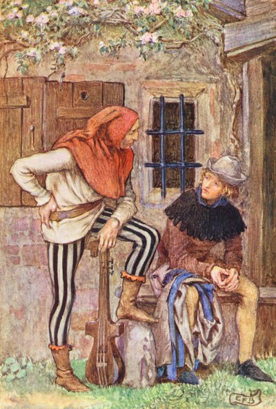 Illustration pour The Gathering of Brother Hilarius par Michael Fairless - Eleanor Fortescue Brickdale