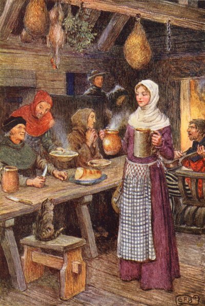 Illustration pour Le Rassemblement de Frère Hilarius par Michael Fairless - Eleanor Fortescue Brickdale