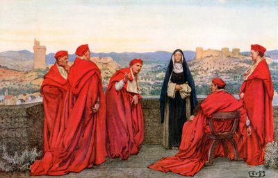 Sainte Catherine de Sienne (lithographie couleur) - Eleanor Fortescue-Brickdale