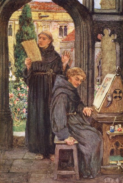 Illustration pour The Gathering of Brother Hilarius par Michael Fairless - Eleanor Fortescue Brickdale