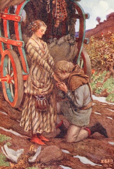Illustration pour The Gathering of Brother Hilarius par Michael Fairless - Eleanor Fortescue Brickdale