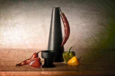 Nature morte rustique au poivre - Elena Arjona
