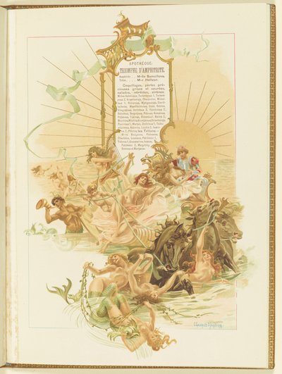 Programme pour le ballet La Perle, 1896 - Elena Petrovna Samokish Sudkovskaya