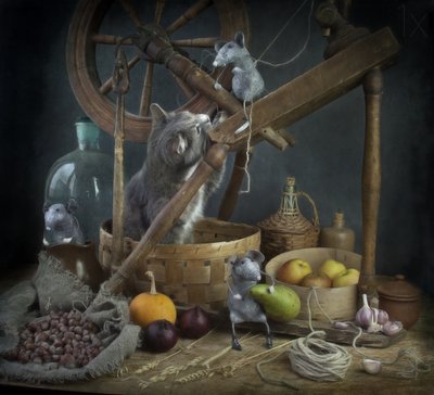 Chat et souris fantaisistes - Eleonora Grigorjeva