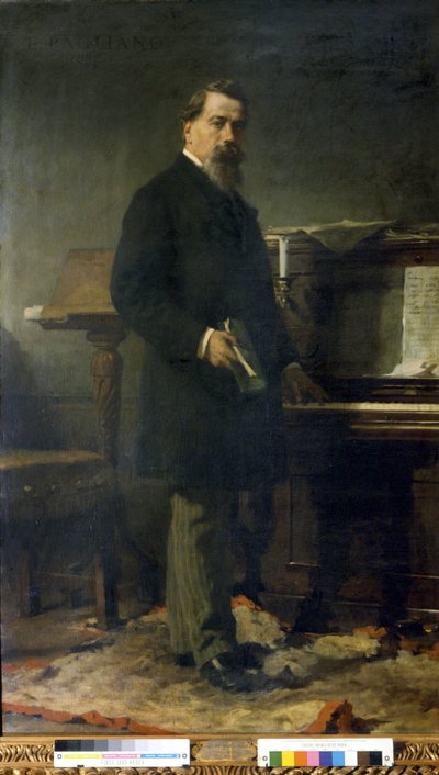 Amilcare Ponchielli (1834 - 1886). Compositeur italien. Peinture d