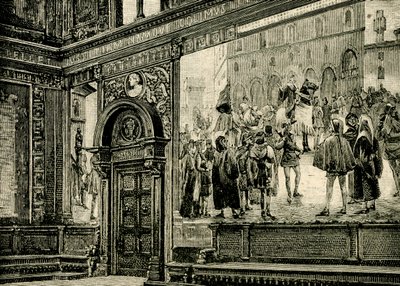 Les fresques de la Grande Salle dans le Palais des Barnabites, par Elia Bonci (1866-1953), Macerata, Marche, Italie - Elia Bonci