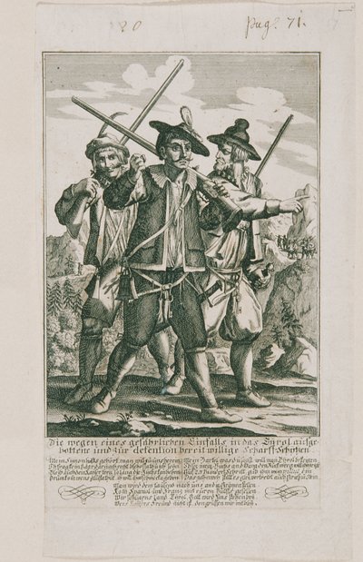 La défense du Tyrol en 1703 : Tireurs d