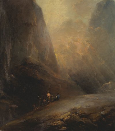 Paysage de montagne avec bandits - Elias Martin