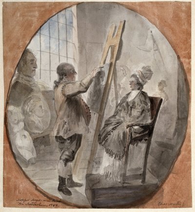 Le professeur Sergel modèle Mme Schröderheim - Elias Martin