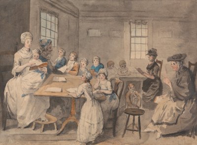 Leçon de lecture dans une école enfantine - Elias Martin