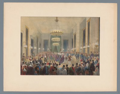 Salle de bal où la pavane est dansée, 1845 - Elias Spanier