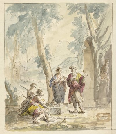 Abraham recevant les trois anges - Elias van Nijmegen