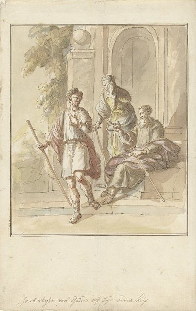 Jacob fuyant la maison de ses parents - Elias van Nijmegen