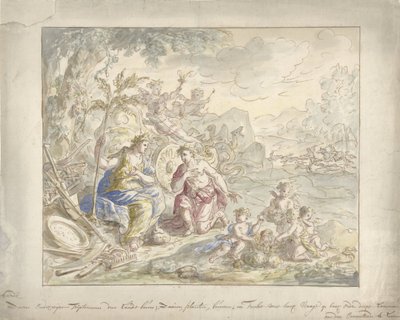 Projet pour une peinture murale avec allégorie sur la Terre - Elias van Nijmegen