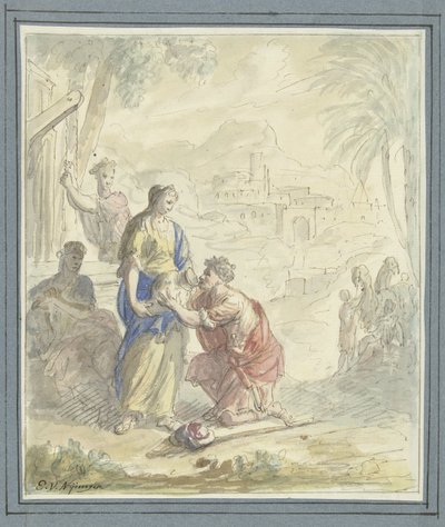 Rébecca et Éliézer au puits - Elias van Nijmegen
