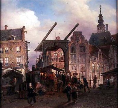 Ville et pont-levis - Elies Pieter van Bommel