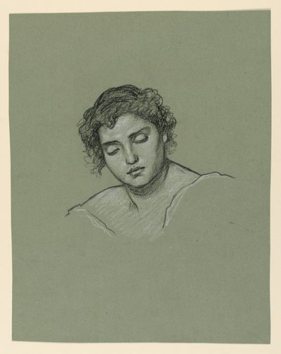 Dessin, Tête de femme, vers 1885 - Elihu Vedder