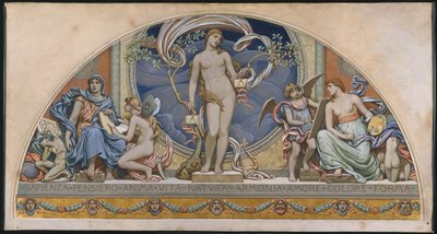Rome, Représentant des Arts : design pour décoration au Bowdoin College, 1894 - Elihu Vedder
