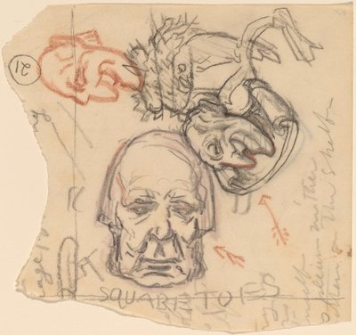 Autoportrait: Caricatures, c. 1918 - Elihu Vedder
