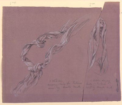 Études de draperie de "Fortune" - Elihu Vedder