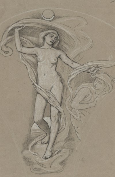 Étude pour Luna - Elihu Vedder