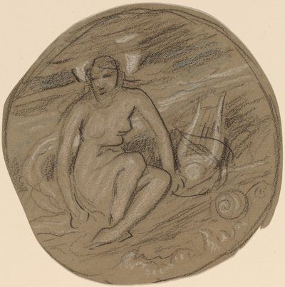 Étude pour la musique, vers 1890 - Elihu Vedder