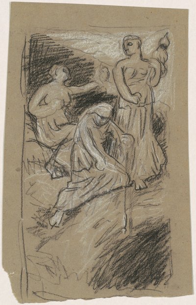 Étude pour "Les Parques rassemblant les étoiles" - Elihu Vedder