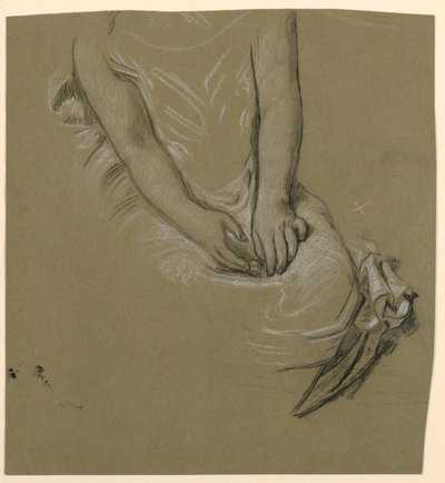 Étude de modèle féminin - Elihu Vedder