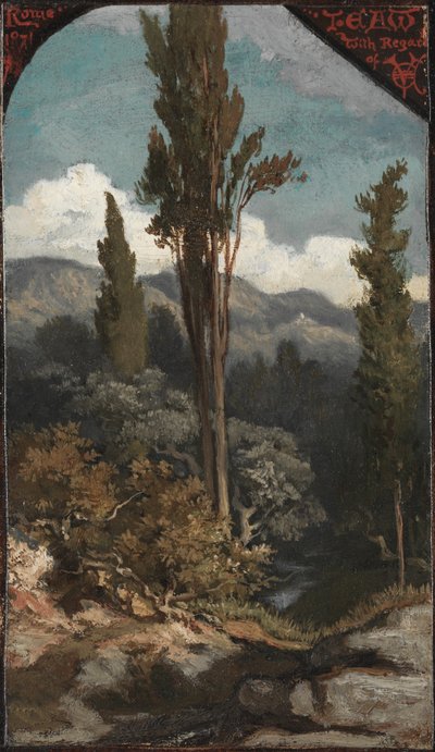 Trois arbres : Italie, 1871 - Elihu Vedder