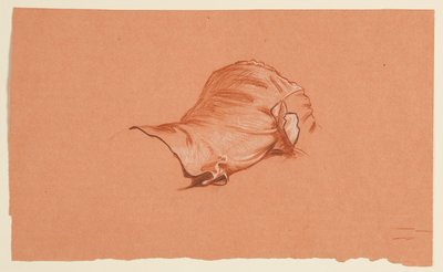 Étude de draperie pour torse masculin costumé - Elihu Vedder