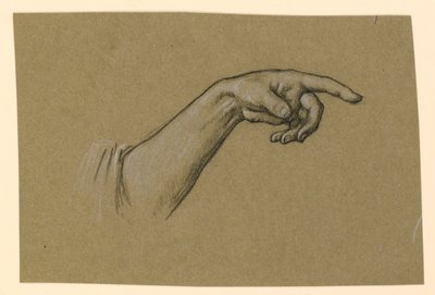 Main gauche pointant, poignet, avant-bras jusqu